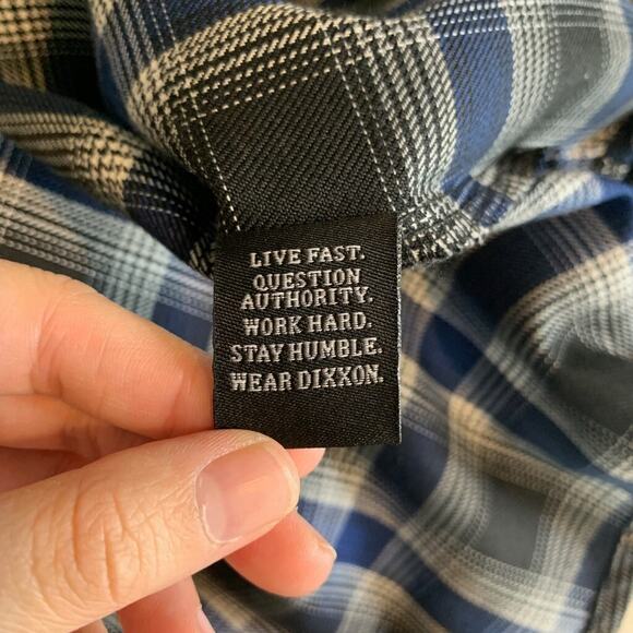 Dixxon Shirt Womens S Small Navy Black Snap Buttons Performance Flannel Company - Picture 10 of 13